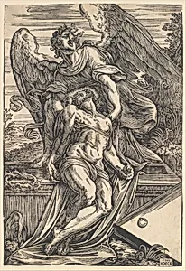 The Dead Christ supported by an angel by Giuseppe Scolari