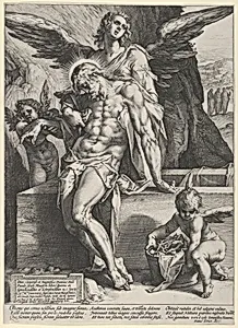 The Dead Saviour Supported by an Angel