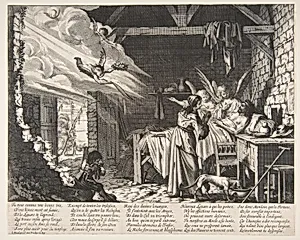 The Death of Lazarus by Abraham Bosse|Jean I Leblond