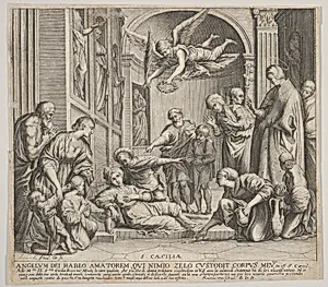 The death of St Cecilia