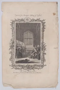 The Death Warrant Read to Mary, Queen of Scots in the Hall Wherein She was Beheaded
