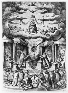 The Defenders of the Catholic Faith in the Netherlands adoring the Virgin