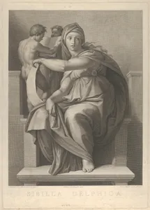 The Delphic Sibyl after the fresco by Michelangelo in the Sistine Chapel