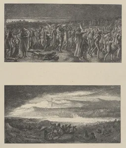 The Departure of the Israelites–Destruction of Pharoah and His Host, from "Dalziels' Bible Gallery"