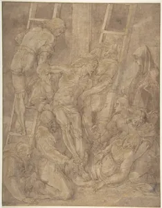 The Descent from the Cross with Saint Francis and Another Friar