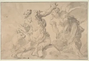 The Discovery of Romulus and Remus (recto); Three Ancient Soldiers (verso)