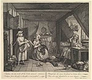 The Distrest Poet by William Hogarth