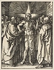 The Doubting Thomas, from "The Small Passion" by Albrecht Dürer