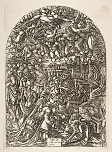 The Dragon with two Horns and the Beast with Seven, from the Apocalypse by Jean Duvet
