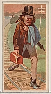 The Drama is Making Long Strides, from the Jokes series (N87) for Duke brand cigarettes by W. Duke, Sons & Co.|George S. Harris & Sons