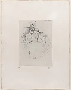 The Drawing Lesson (Berthe Morisot and her Daughter) by Berthe Morisot|Julie Manet
