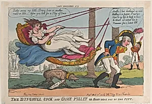 The Dunghill Cock and Game Pullet or Boney Beat Out of the Pitt by Empress Marie Louise of France|Thomas Rowlandson|Napoléon Bonaparte|Thomas Tegg
