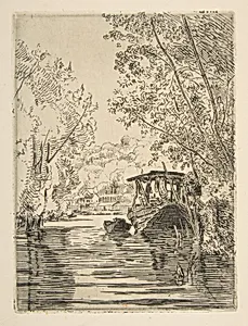 The Dyer's Boat (Bas-Meudon) by Félix Bracquemond