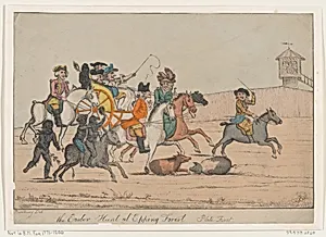The Easter Hunt at Epping Forest, Plate First by Henry William Bunbury