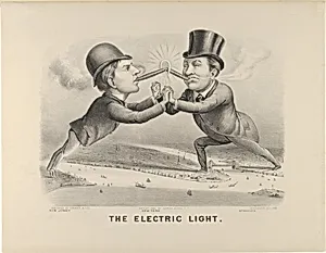 The Electric Light by Currier & Ives|Thomas Alva Edison (1847-1931)