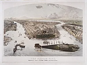 The Empire City, Birdseye View of New York and Environs by John Bachmann|Adam Weingartner