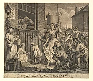 The Enraged Musician by William Hogarth