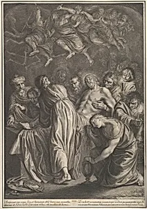 The Entombment, from The Passion of Christ, plate 23 by Grégoire Huret