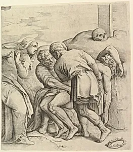 The Entombment of Christ by Battista Franco