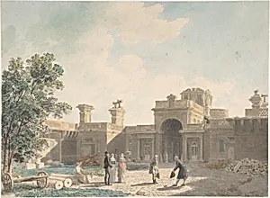 The Entrance Portico of the Château d'Anet, seen from the interior of the courtyard by Jean Lubin Vauzelle