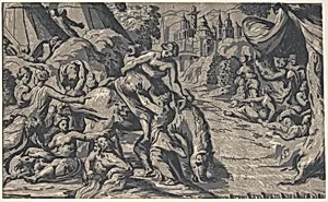 The escape of Cloelia by Niccolò Vicentino|Maturino da Firenze