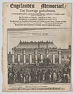 The Execution of King Charles I (Title page: Engelandts Memoriael) by Joost Hartgerts|Charles I, King of England, Scotland, Wales and Ireland