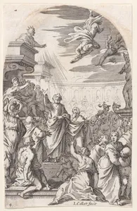 The Fall of Simon the Magician, plate 4 from "Les Tableaux de Rome, Les Eglises Jubilaires" (The Paintings of Rome, The Churches Jubilee)