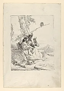 The Family of the oriental Peasant, from the Scherzi by Giovanni Battista Tiepolo