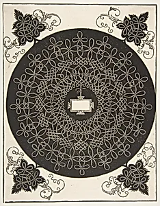 “The First Knot”. Interlaced Roundel with an Oblong Panel in its Center by Albrecht Dürer|Leonardo da Vinci