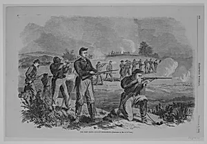 The First Maine Cavalry Skirmishing by Alfred Rudolf Waud