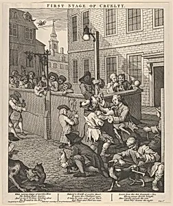 The First Stage of Cruelty (The Four Stages of Cruelty) by William Hogarth