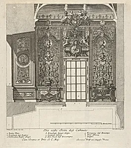 The First Wall of the Porcelain Room, from: 'Fürstlicher Baumeister Oder: Architectura civilis' by Jeremias Wolff|Peter Detleffsen|Paul Decker the Elder|Joseph de Montalegre