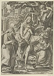 The Flight into Egypt by Cornelis Cort|Antonio Lafreri