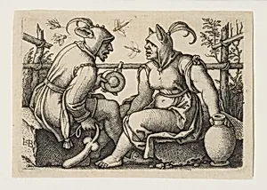 The Fool and the Foolish Woman by Sebald Beham