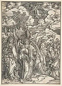 The Four Angels Restraining the Winds, from the Apocalypse series by Albrecht Dürer