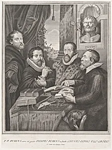 The Four Philosophers: Justus Lipsius, Hugo Grotius, Peter Paul Rubens, and Philip Rubens by Hugo Grotius|Peter Paul Rubens|Philip Rubens|Justus Lipsius|Ferdinando Gregori|Giuseppe Vanni|Peter Paul Rubens