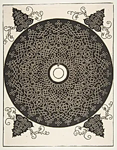 “The Fourth Knot”. Interlaced Roundel with a Round Medallion in its Center by Albrecht Dürer|Leonardo da Vinci