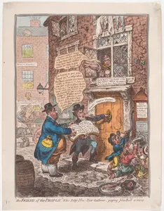 "The Friend of the People" & his Petty New Tax Gatherer, Paying John Bull a Visit