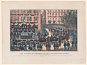 The Funeral of President Lincoln, New York, April 25th, 1865, Passing Union Square by Abraham Lincoln|Currier & Ives