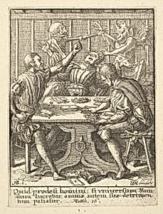 The Gamesters, from the Dance of Death by Hans Holbein the Younger|Wenceslaus Hollar