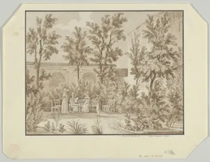 The Garden behind Schimmelmann's Mansion on Bredgade, Copenhagen