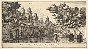 The Garden of M. de Nue Outside of the Suburb of S. Marceau near Paris by Reinier Nooms, called Zeeman