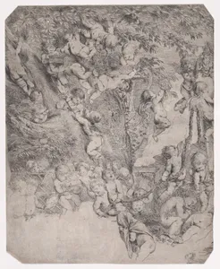 The garden of Venus, proof impression of upper left corner