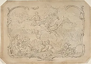The Goddess of Music Distributing Her Gifts to the Nations by Hubert François Gravelot