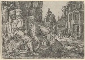 The Good Samaritan Putting the Traveller on His Donkey, from "The Parable of the Good Samaritan"