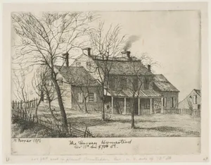 The Harsen Homestead, Corner of 10th Avenue and 70th Street, from "Scenes of Old New York"