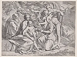 The Holy Family attended by Angels