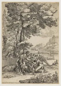 The Holy Family on the Rest on the Flight into Egypt