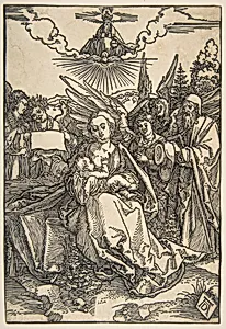The Holy Family with Five Angels by Albrecht Dürer
