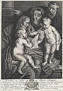 The Holy Family with Saint Elizabeth and the infant Saint John the Baptist by Peter Paul Rubens|Phillip Joseph Tassaert